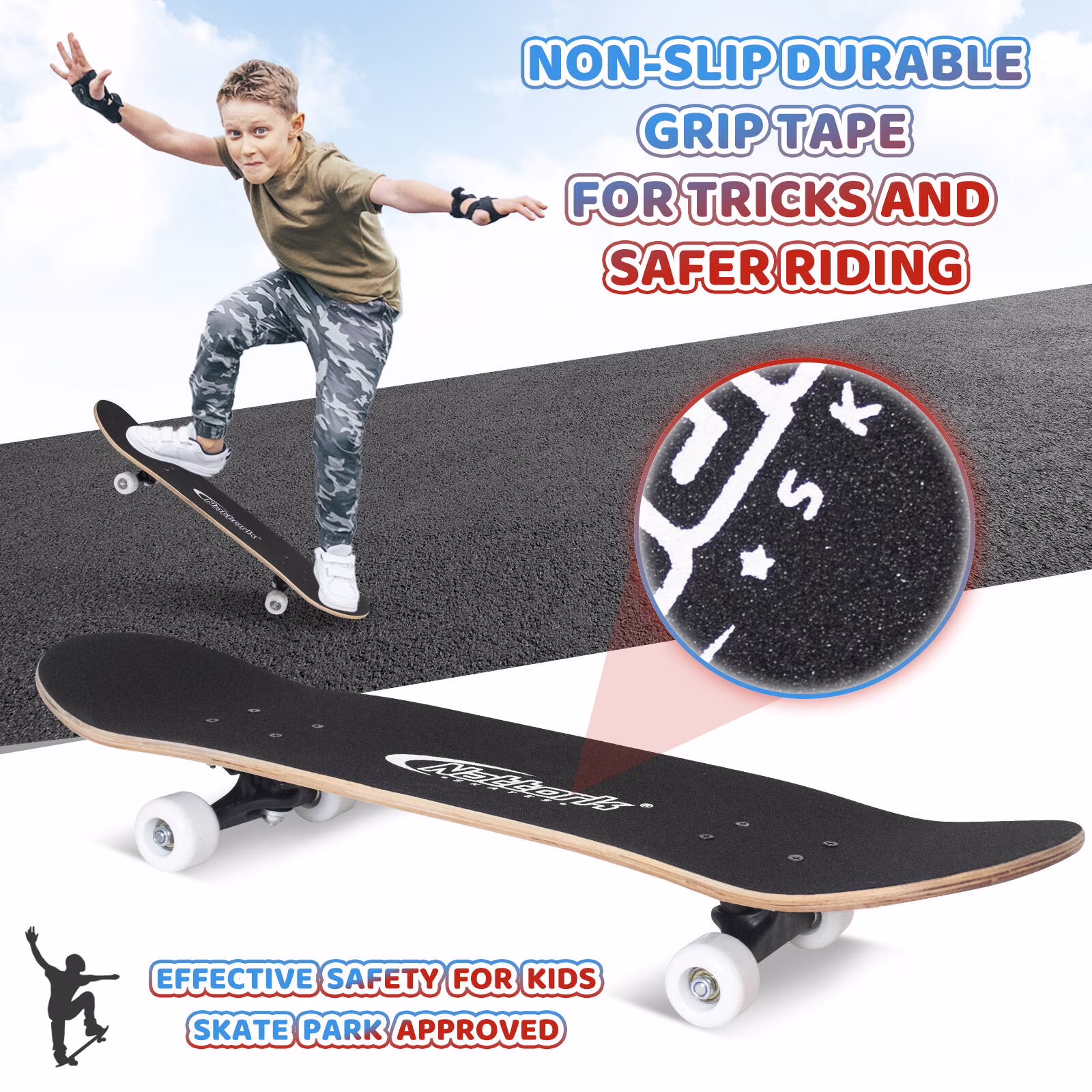 MammyGol 31 Inch Standard Skateboard (9-Layer Canadian Maple Deck, ABEC-7 Bearings, Complete Trick Board for Beginners) 02wh7 - Image 3