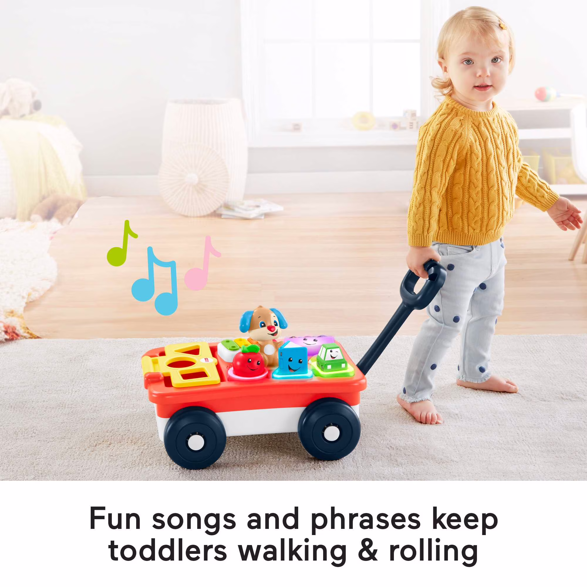 Fisher-Price Laugh & Learn Pull & Play Learning Wagon Interactive Educational Toy (Multicolor, 1 Pack) fnP92 - Image 4