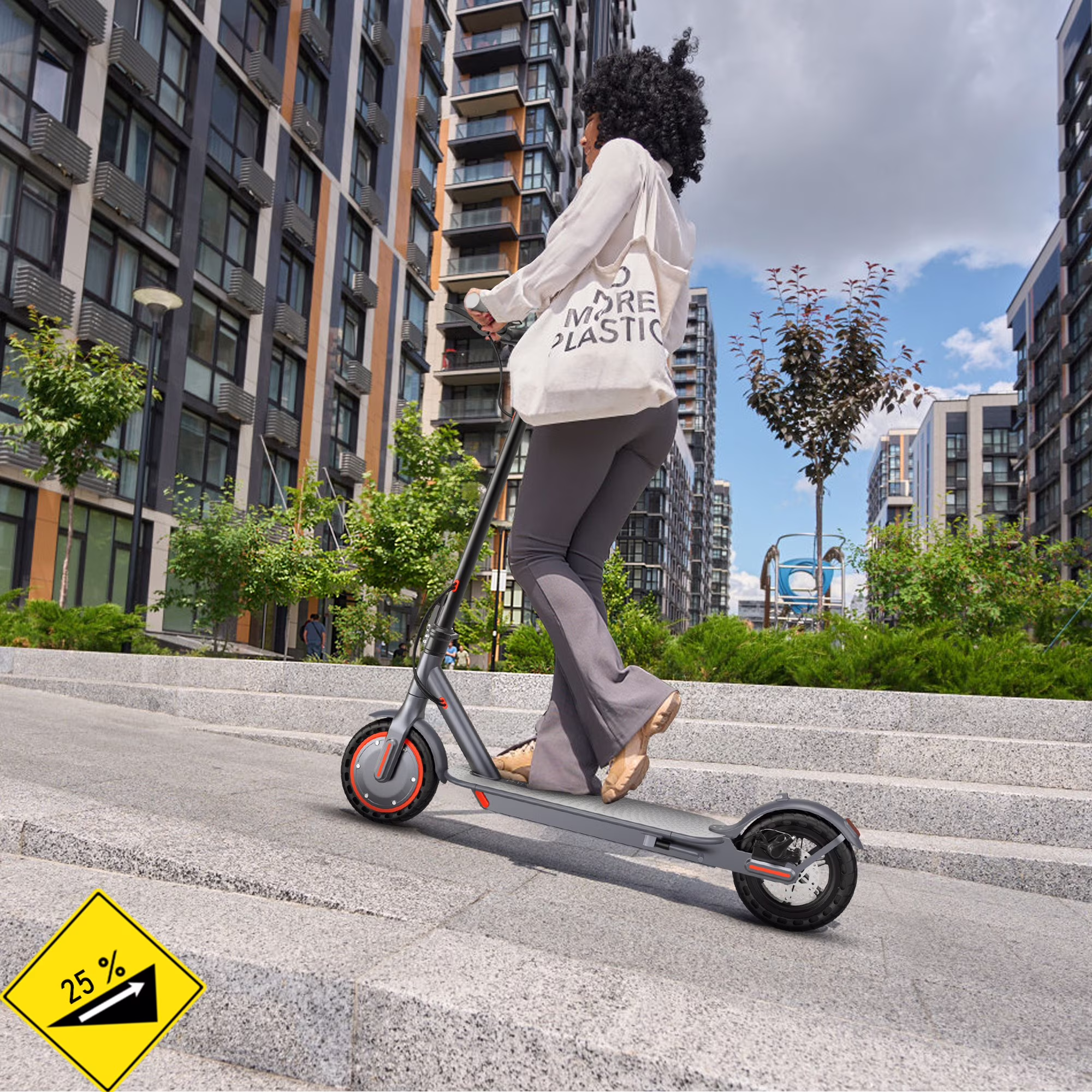 FLYPKIN Electric Scooter, 350W Motor, 19 MPH Top Speed, 21-Mile Range, Foldable Commuter Scooter (8.5 in Tires) KRJdS - Image 9