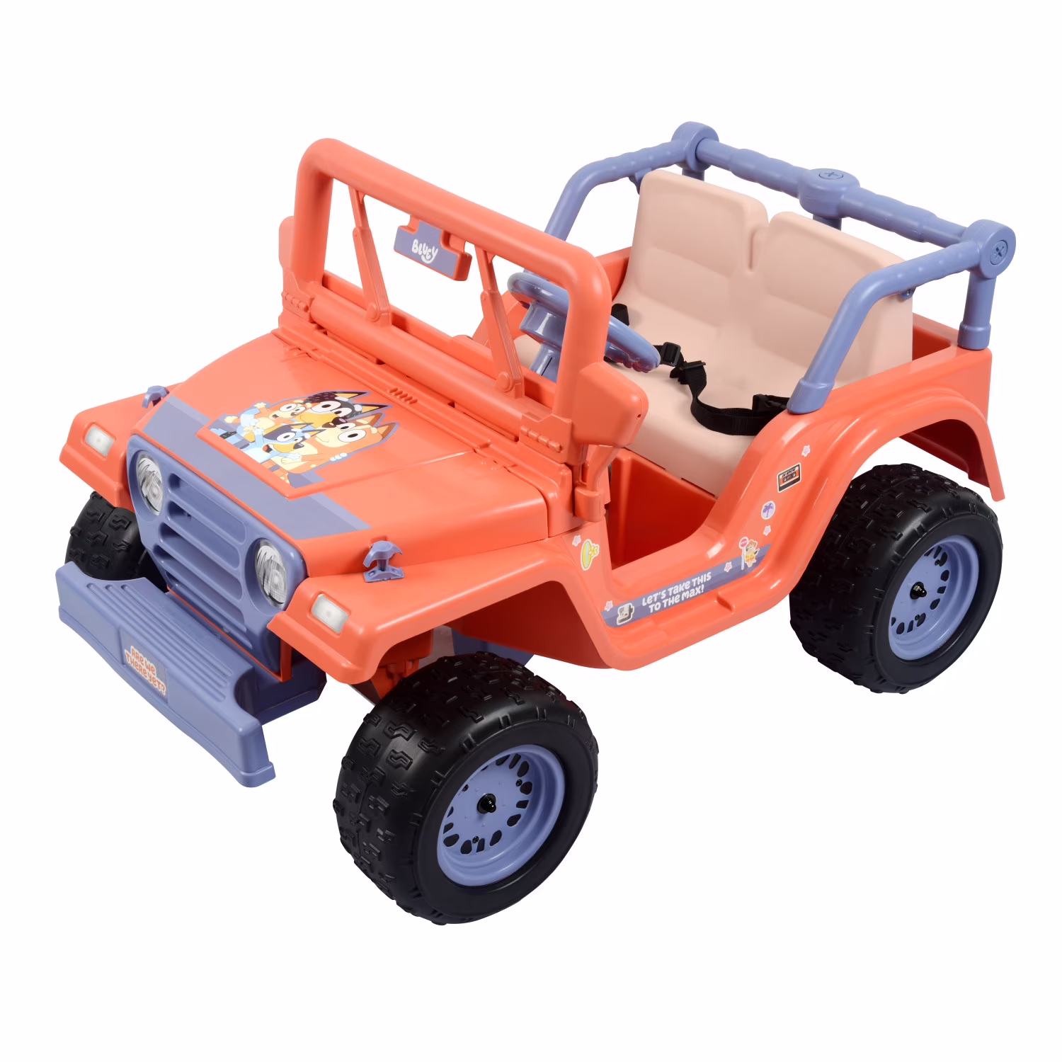 Bluey 12V 4-Wheeler Ride-on Electric Car for Kids with Interactive Sounds (Red) c3XR9 - Image 2