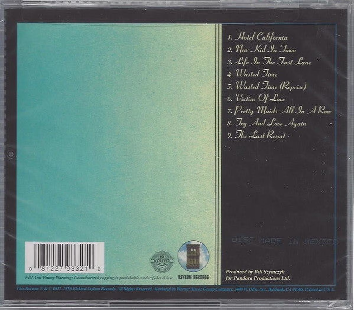 Eagles Hotel California 40th Anniversary Edition Music CD (Standard) MGFbL