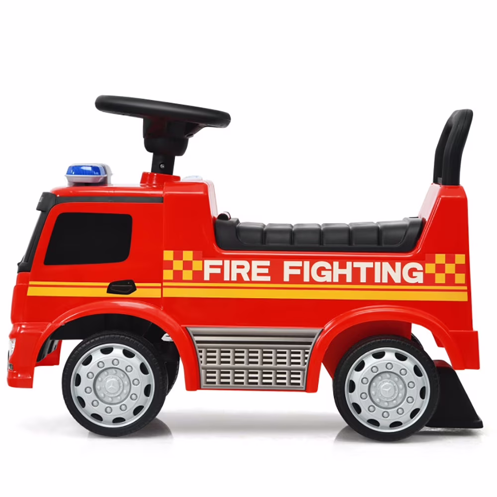 CIPACHO Licensed Mercedes Benz Kids Fire Engine Ride-On Push Car (Red, 55 lb Capacity) N8y3a - Image 5