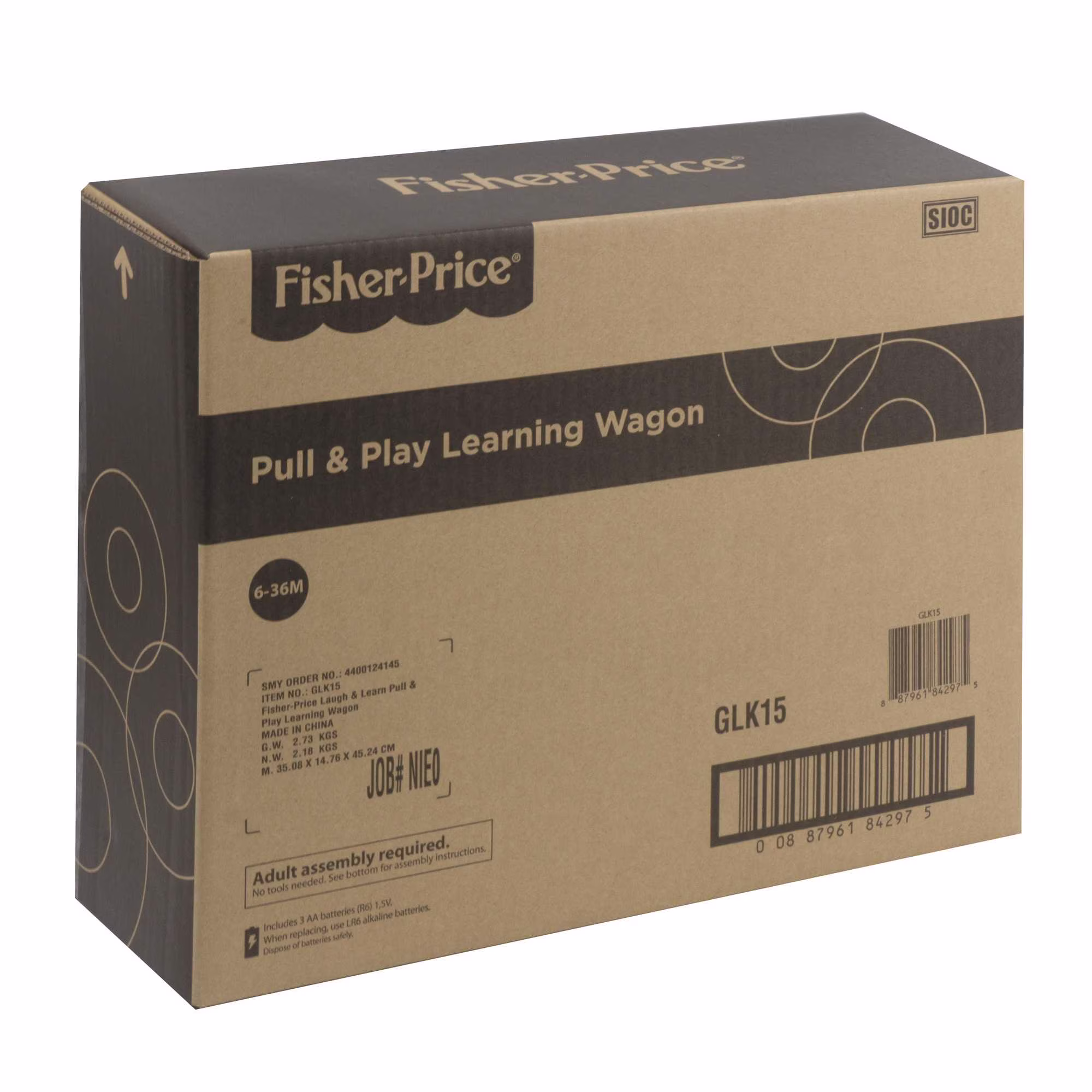 Fisher-Price Laugh & Learn Pull & Play Learning Wagon Interactive Educational Toy (Multicolor, 1 Pack) fnP92