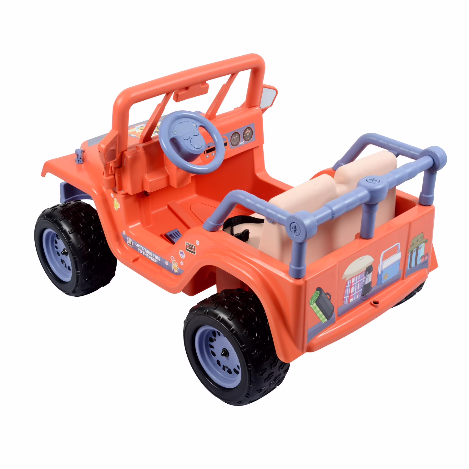 Bluey 12V 4-Wheeler Ride-on Electric Car for Kids with Interactive Sounds (Red) c3XR9 - Image 3